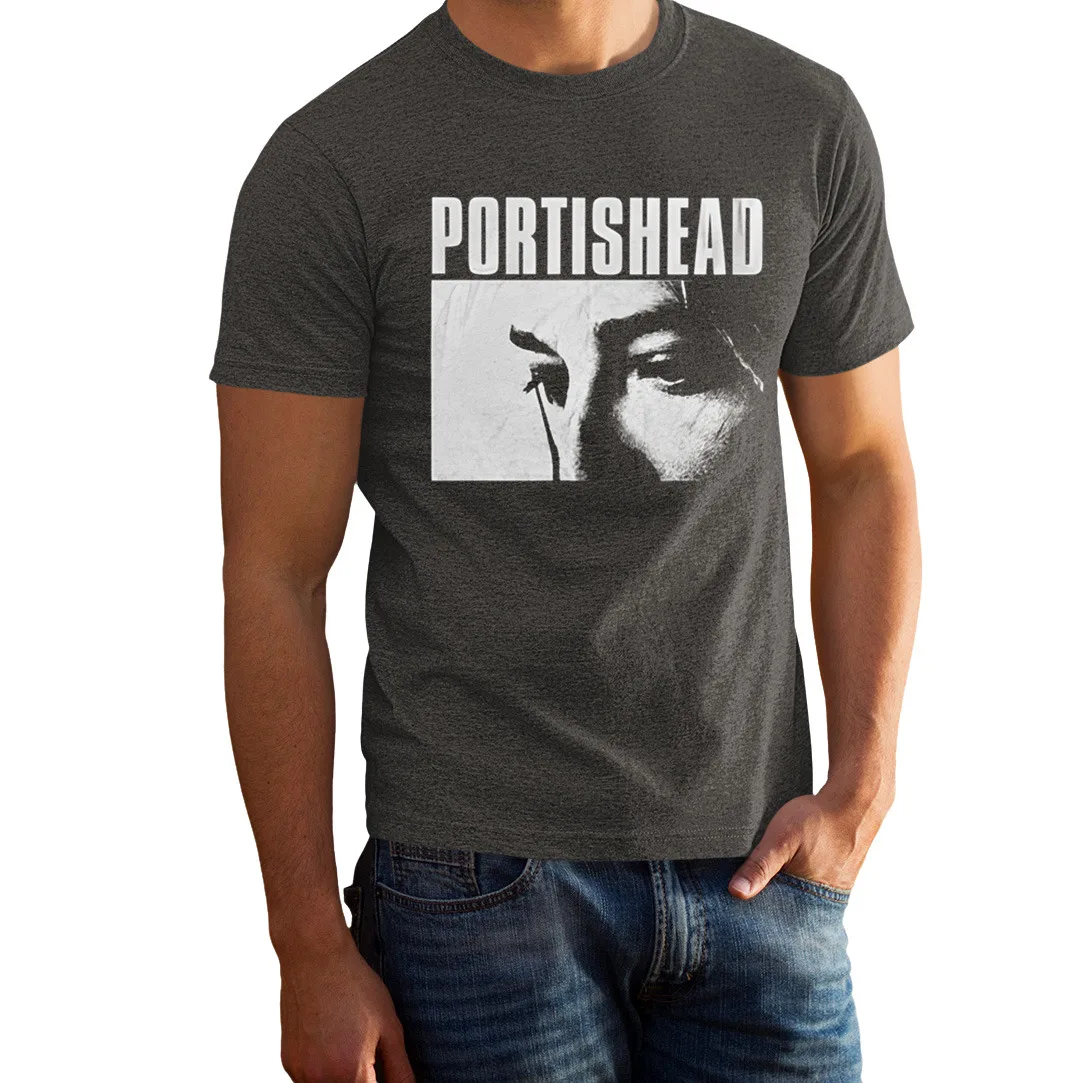 Vintage Feel Portishead Merch Faded Grey Color Rock Band T Shirt