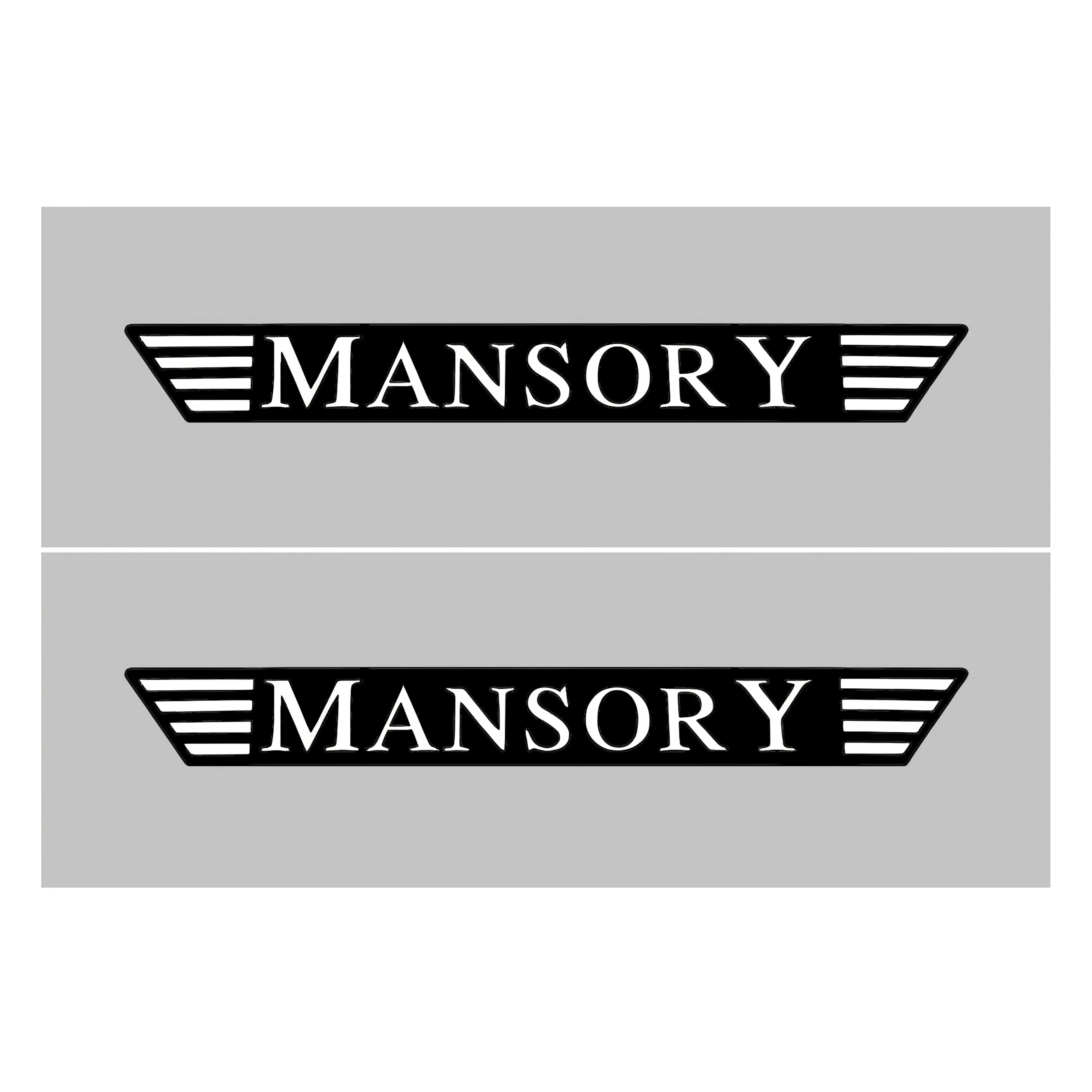 2 قطعة Autocollants Mansory pour Voiture-Emblemes de Marque Automobile en PVC Durable pour VEHicules Universels #3