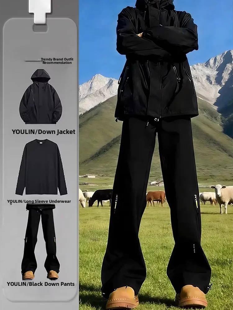 

Black Samurai Hiking Jacket Set Men Women Outdoor Three-Proof Workwear Coat Outerwear Full Set Casual Sports Suit Spring