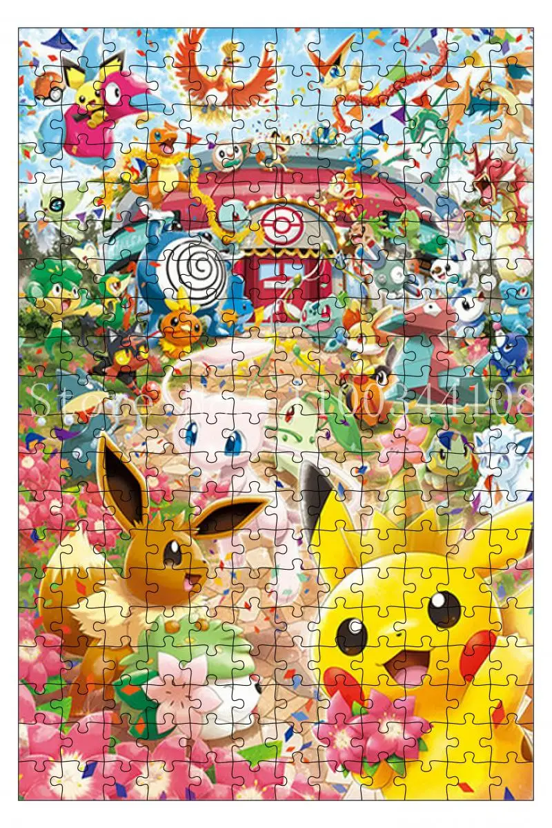 Pokemon Pikachu Art Puzzle 300/500/1000 sztuk Puzzle kreatywne zdjęcia zabawki edukacyjne zabawa gra rodzinna dla dzieci dorośli