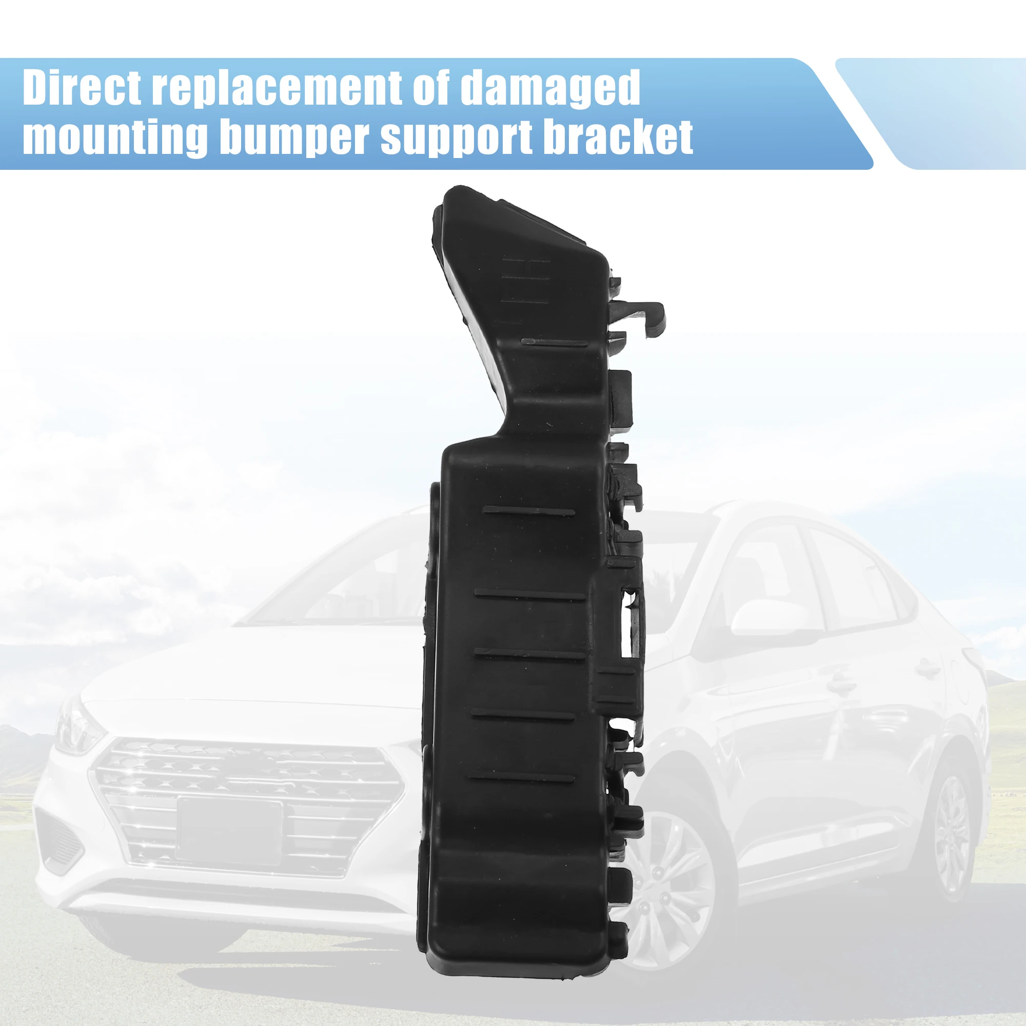 UXCELL 1 Stück Stoßstangenhalterung vorne rechts für Hyundai Accent 86514-1R000, Kunststoff, Schwarz