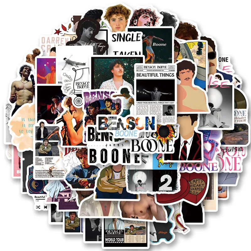 

61PCS Singer Benson Boone DIY Stickers Phone Trunk Refrigerator Waterproof Anime Stickers Anime Figure Image Toys Sticker Gift