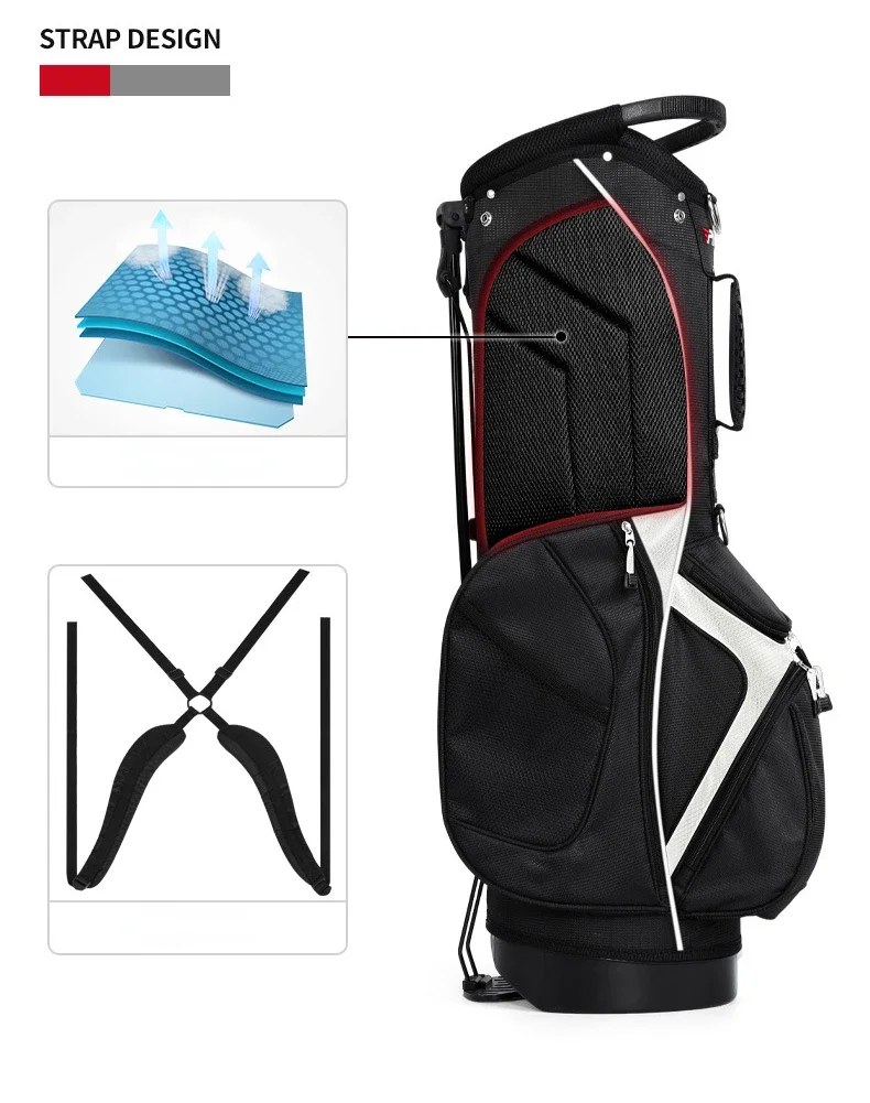 Golftasche für Herren und Damen, 14 Pin, leichte Schultertasche, QB146 – Detail 7