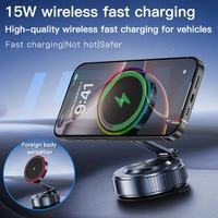 15W Magnetic Phone Holder Wireless Car Charger Vacuum Suction Bracket for Magsafe iPhone 17 16 15 14 13 12 Fast Charging Station