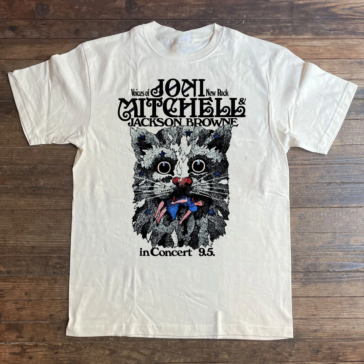 Joni Mitchell Concert 1995 T-Shirt White All Size Unisex Tee GC4323