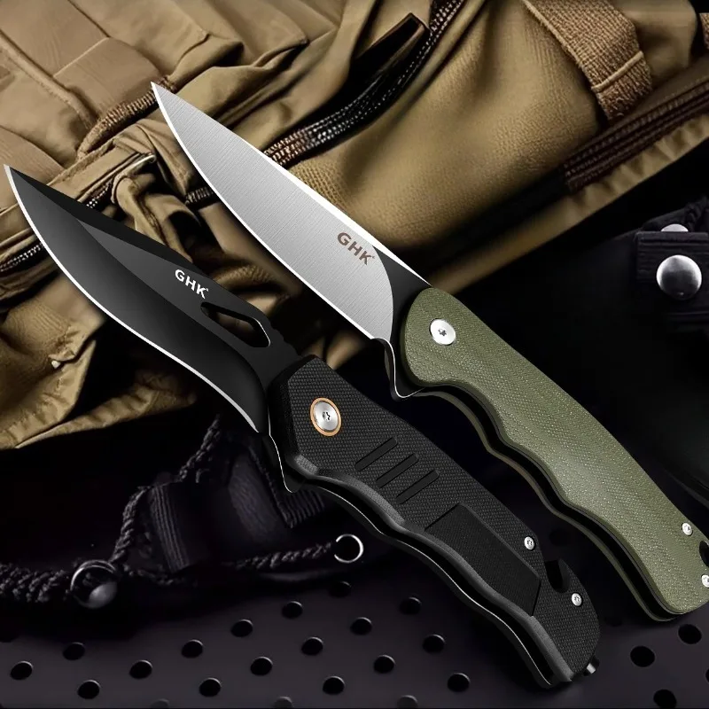 

BAKULI - Портативный складной нож для улицы, бытовой нож для фруктов, острый нож для выживания в кемпинге, многофункциональный тактический нож