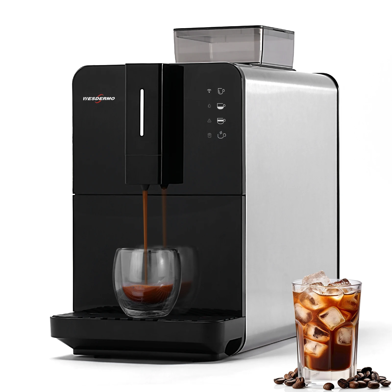 

ZJW STLF Advanced Hi01 Hot Home Bean To Cup Smart Coffee Makers Espresso Machine Automatic