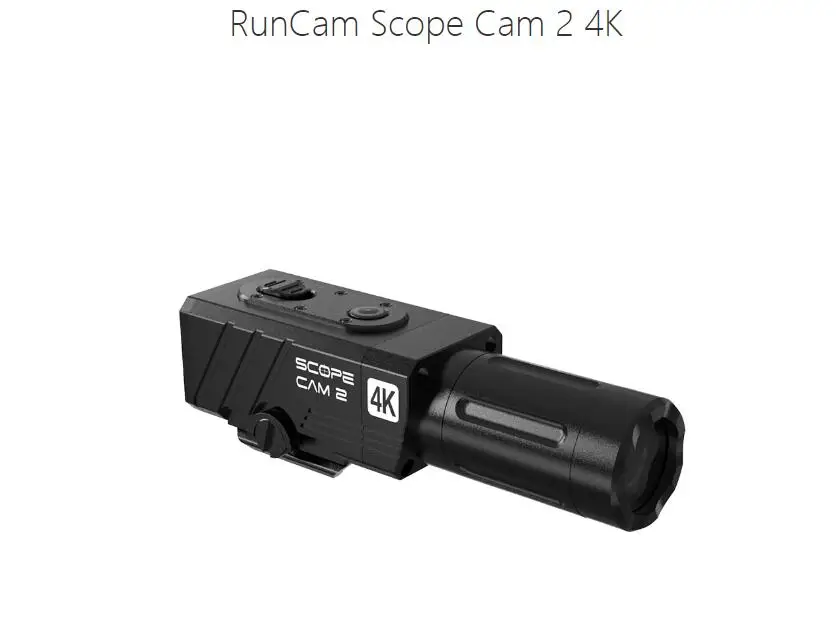 RunCam Scope Cam 2 4K SCOPECAM2-4K-L40 Aluminium housing IP64 Waterproof 4XDigital Zoom 30fps Airsoft Tactical Paintball Hunting