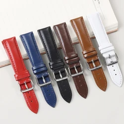 Leather Strap 13mm 14mm 15mm 16mm 17mm 18mm 19mm 20mm Watch Band Waterproof Bracelet Soft Sport Comfortable Universal Wristband
