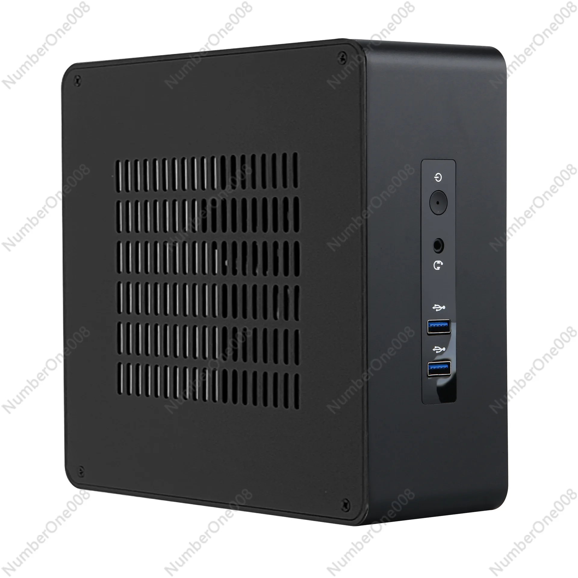 

Корпус для компьютера TA80 Mini ITX, портативный настольный корпус HTPC для домашнего кинотеатра и промышленных ПК, поддержка SSD, 17x17 см