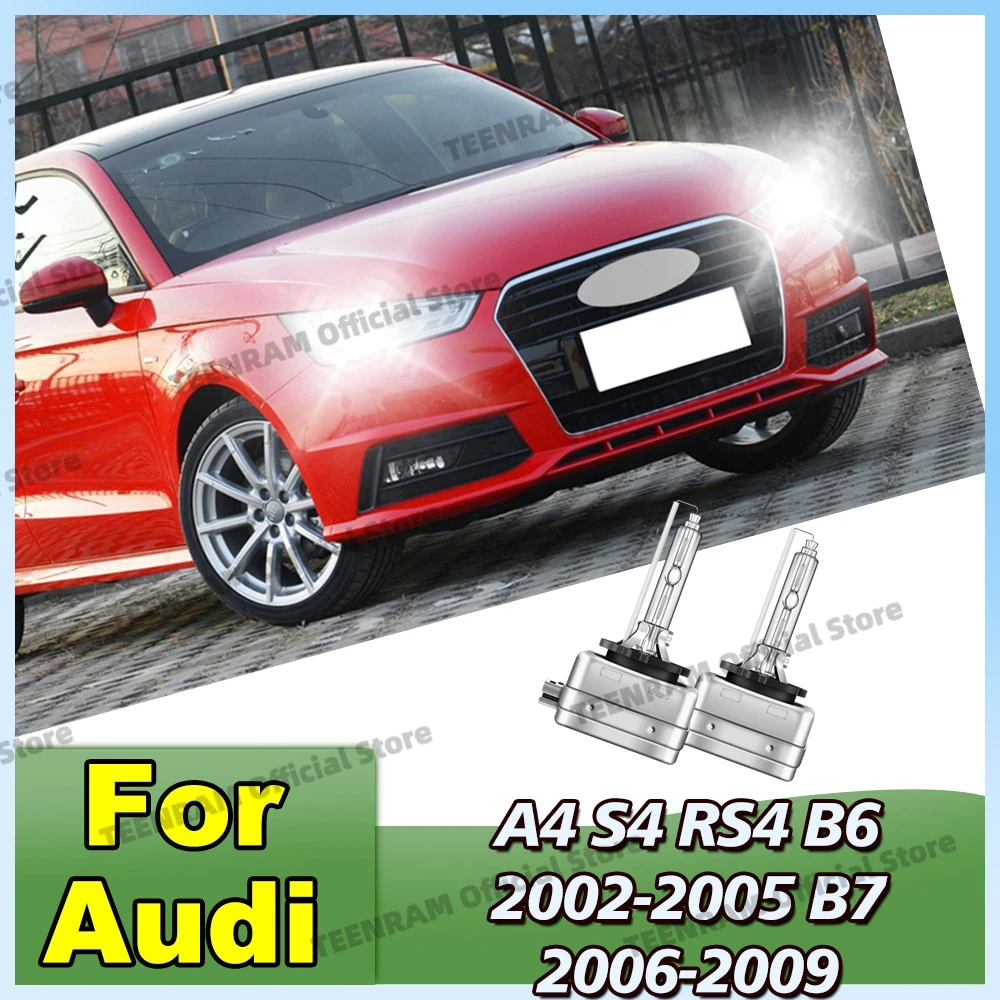 

2x For Audi A4 S4 RS4 B6 2002-2005 B7 2006-2009 Headlights 6000K 8000K 10000K HID Xenon D1S D1 35W Lamp Bulbs 12V Plug&Play
