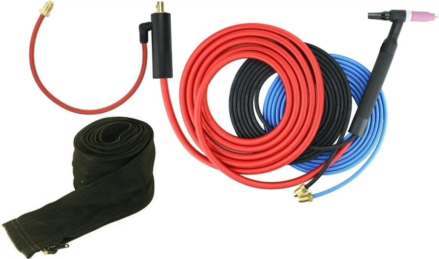 Startecweld-soplete refrigerado por agua de 250 Amperios, Cable de 3 piezas de 25 pies y conector/Adaptador Wp20-25Dis Dinse 35-70, serie 20