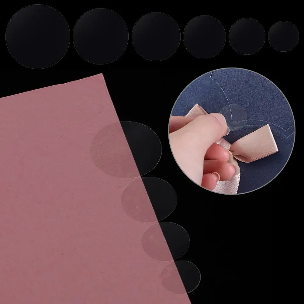 8/24/48/70/96/132pcs New Gloss Round Self Adhesive Label Transparent Dot Sticker File Sealing