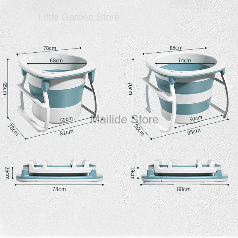 Household Portable Bathtub Adult Foldable High Bath Bucket Small Apartment hot tub large Bath Bucket Light Luxury Baby Bathtub