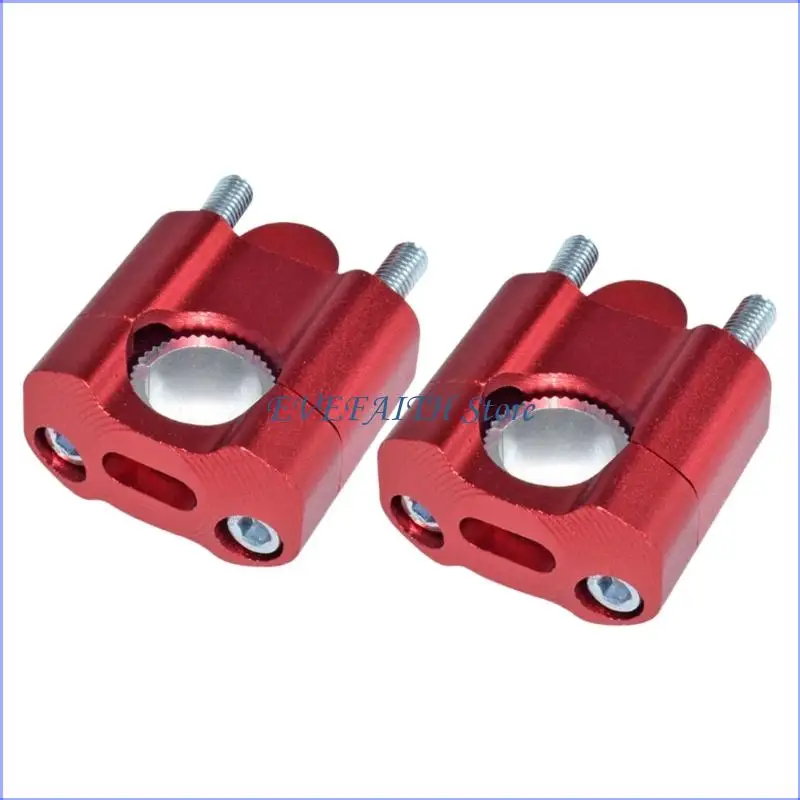 124B 2PCS Motorcycle Handlebar Mounts Heavy Duty Aluminum Rise Clamps Modification Part for Enhanced Stability And Comfort