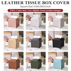 Leather Tissue Box Car Tissue Case Nordic Large Storage Box Desktop Napkin Holder For Home Living Room Decoration