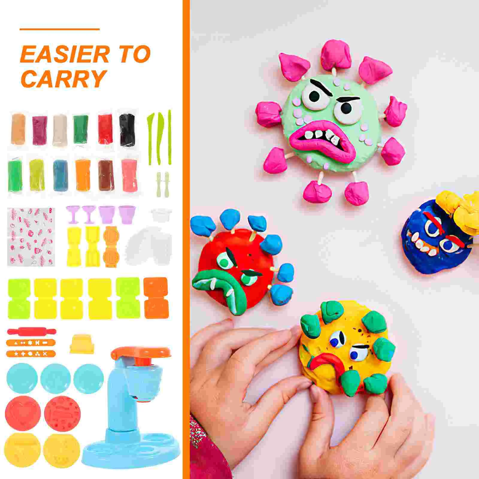 Color Mud Ice Cream Machine Tool Tools Kids Modeling Clay Kit Colored Toys Child