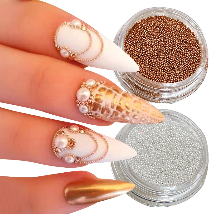 1 pz Nail Caviar Micro Mini Caviar Beads Gel Polish 3D Nail Art Jewelry Tip Nails Design decorazioni per Manicure