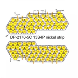 13S4P DORADO Nickel Plated Strip for Lithium Battery IE-MINI IE-PRO ID-PLUS ID-MAX POLLY SHARK HAILONG DP-2170-5C