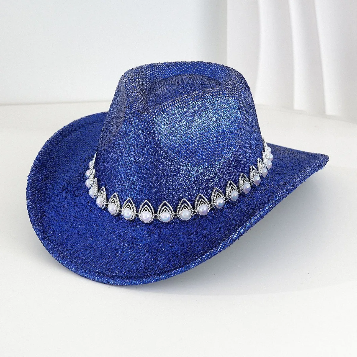 Hongluan glitter traje chapéu adulto & cowboy chapéus strass para mulher, cowboy cosplay acessórios femininos & cowgirl boné