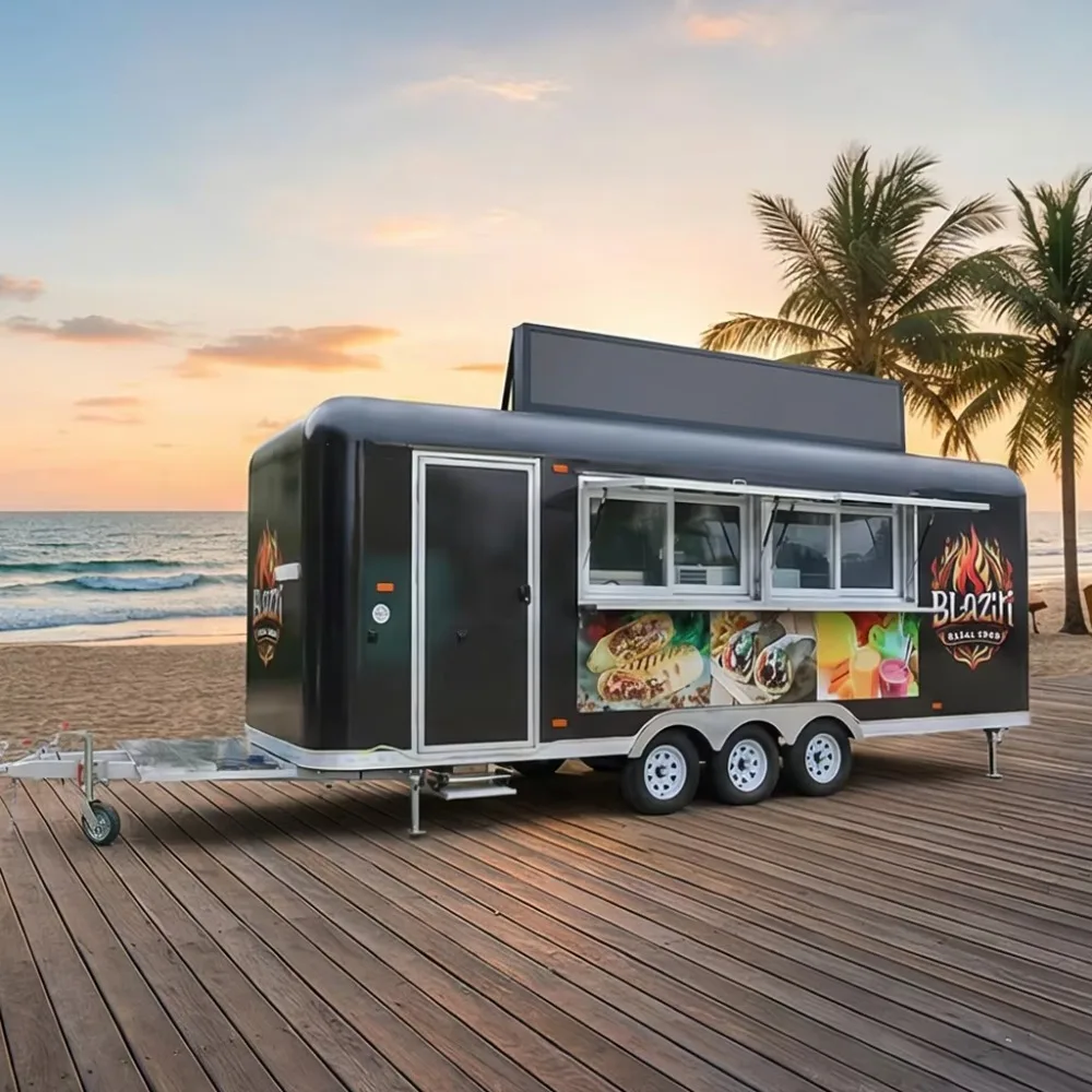 Food Warmer Truck Food Trailer Mobile Kitchen Truck Insulated Heating Storage for Hot Food Delivery Catering Event Customized