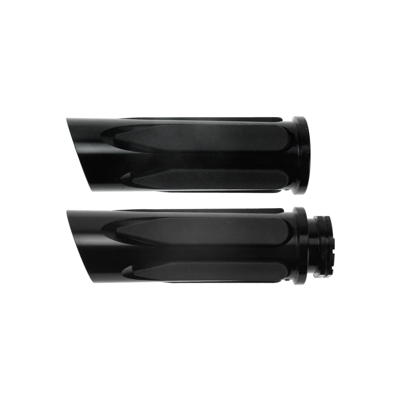 Black/Chrome Handlebar Grip Motorcycle 1\