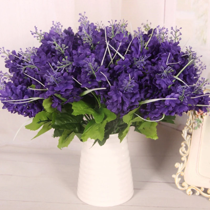 Violets Artificial Flowers for Outdoor Decor Fake Plants Outside Porch Wedding Party Home Decoration Fake Flowers