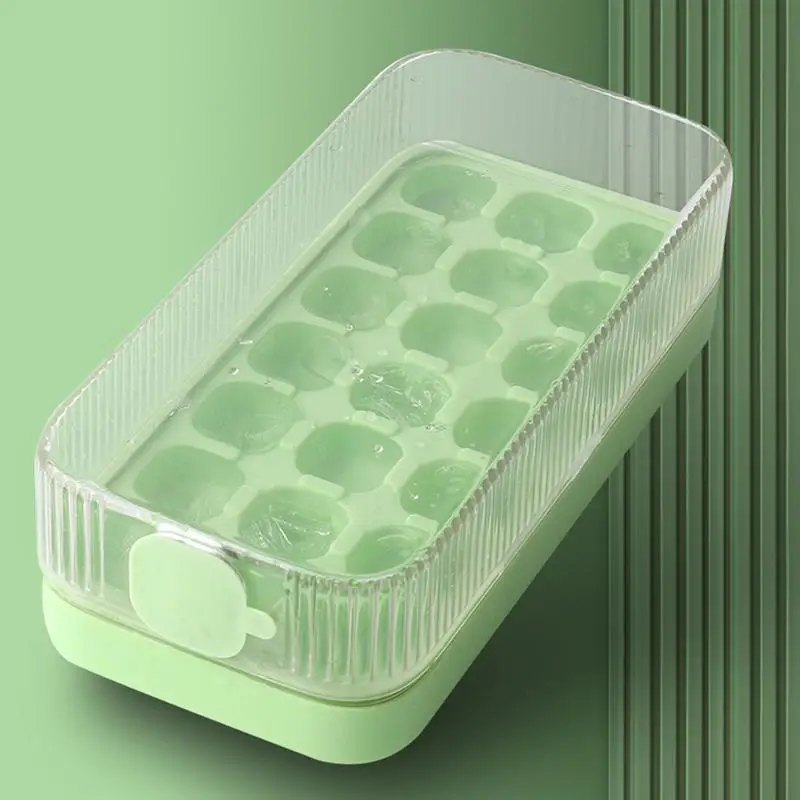 Ice Cube Maker Tray Quick-Fill Ice Cube Mold No-Touch Ice Cube Trays Ice Ball Maker Mold 21Pcs Ice Cube Mold For Cocktail Tea