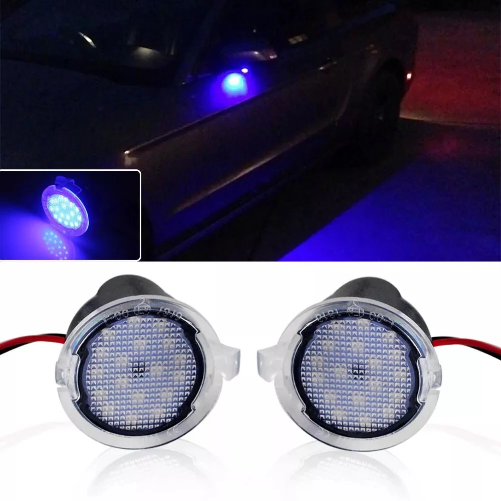 

1Set Ultra Blue LED Side Mirror Puddle Lights For 2013-2017 Ford Fusion Gen 2