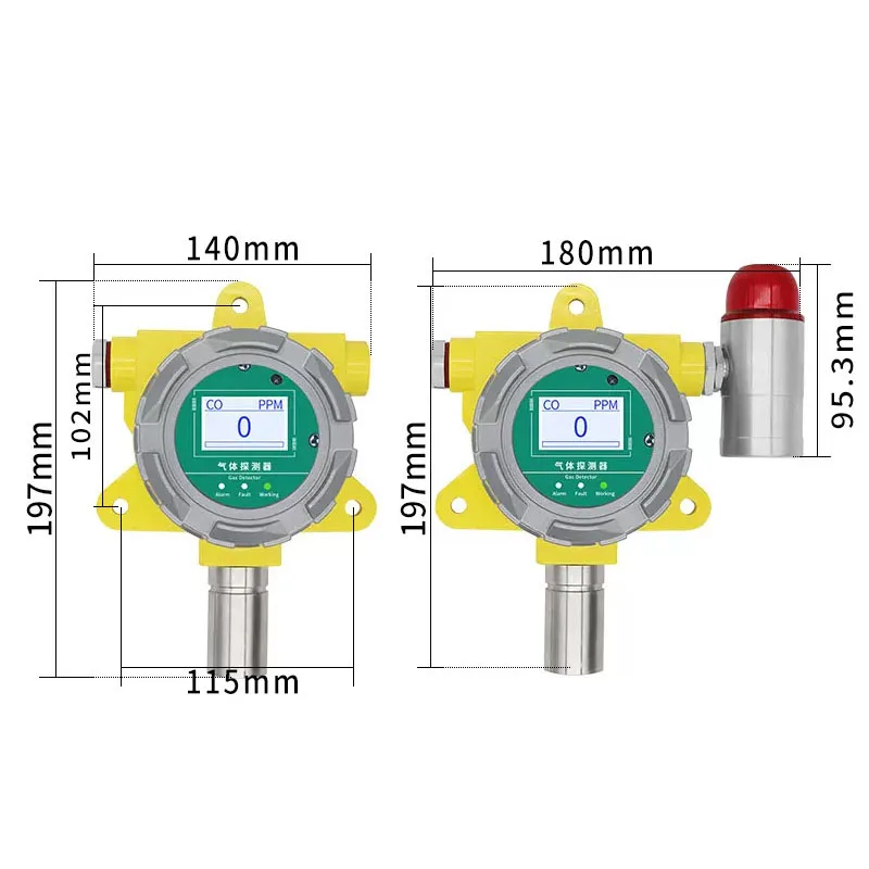Industrial explosion-proof combustible gas detection alarm commercial natural gas liquefied gas paint alcohol oxygen detector