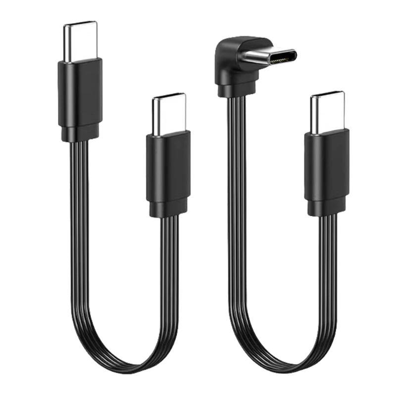 2025 Neues flaches 65-W-USB-C-Kabel aus Silikon, USB-C-Stecker-auf-Buchse-Kabel für Gaming-Laptops und Dockingstationen, 10