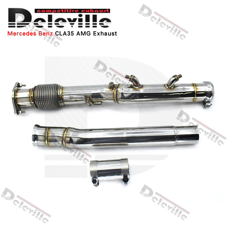 OBM For Mercedes-Benz CLA35 AMG 2020-2022 High Performance Automobile Exhaust System 304 Stainless Steel Pipes Exhaust Downpipe