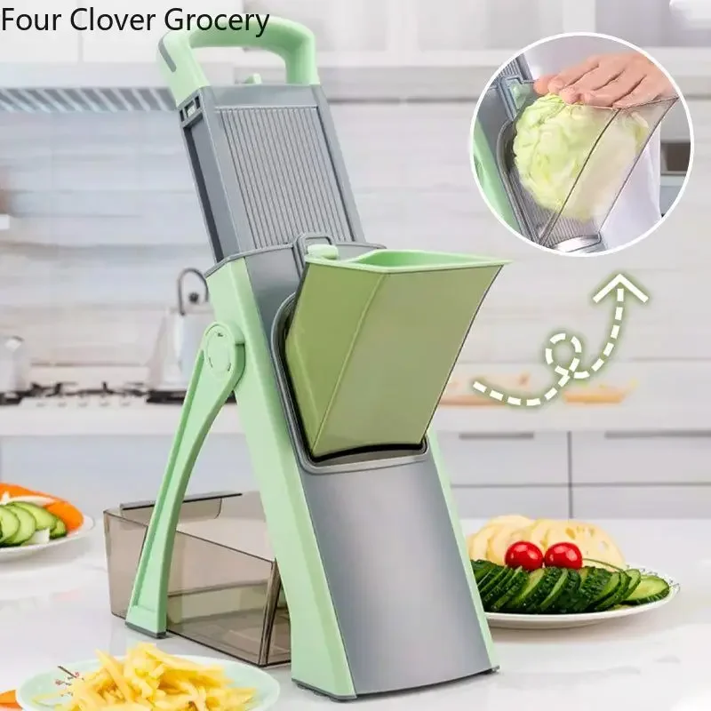 Adjustable Mandoline Slicer Stainless Steel Vegetable Slicer Julienne Safe Vegetable Dicer Onion Carrot Slicer