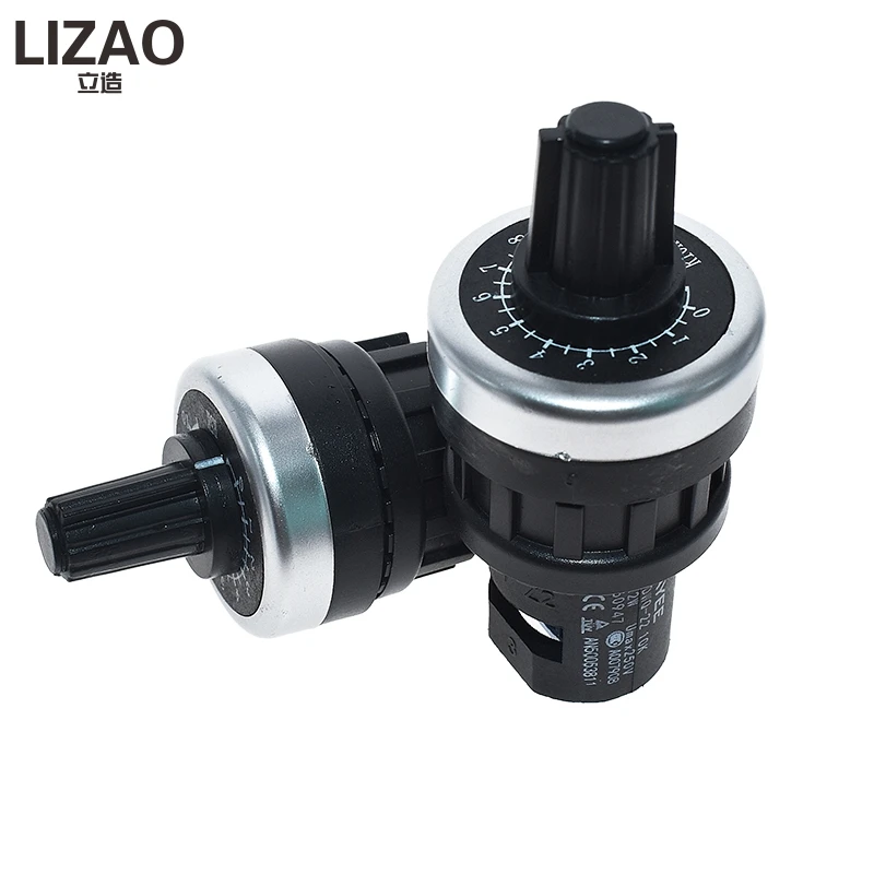 LIZAO LA42DWQ-22 Rotary Potentiometer 22mm 1K 2K 5K 10K Inverter Governor Resistance