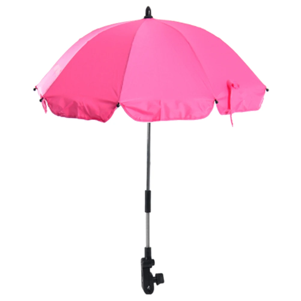 

Rose Red 35.5cm 8 Ribs Baby Stroller Umbrella Adjustable Sun Protection for Pram Buggy Bike Uv Shield Multi Use