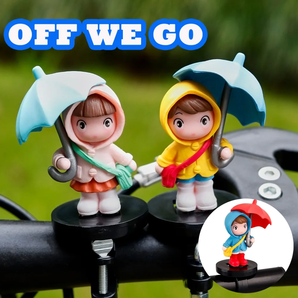 Bicycle Small Girl Umbrella Decoration Bike Motorcycle Cycling Bicycle Ornaments Riding  Accessories Car Ornaments