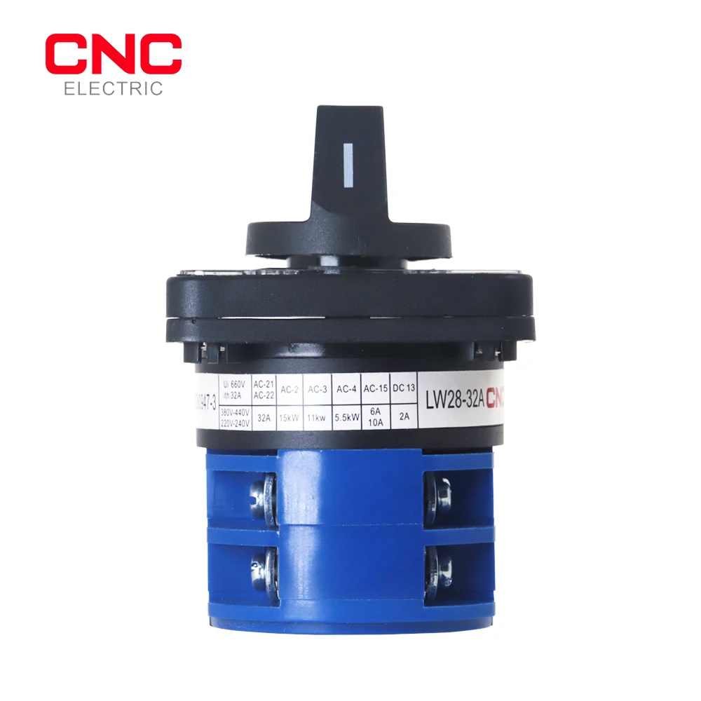 CNC LW28-20/32A 0-1 Universal Changeover Switch 2 Position 3 Pole Rotary Switch 660V 20A Changeover Switch