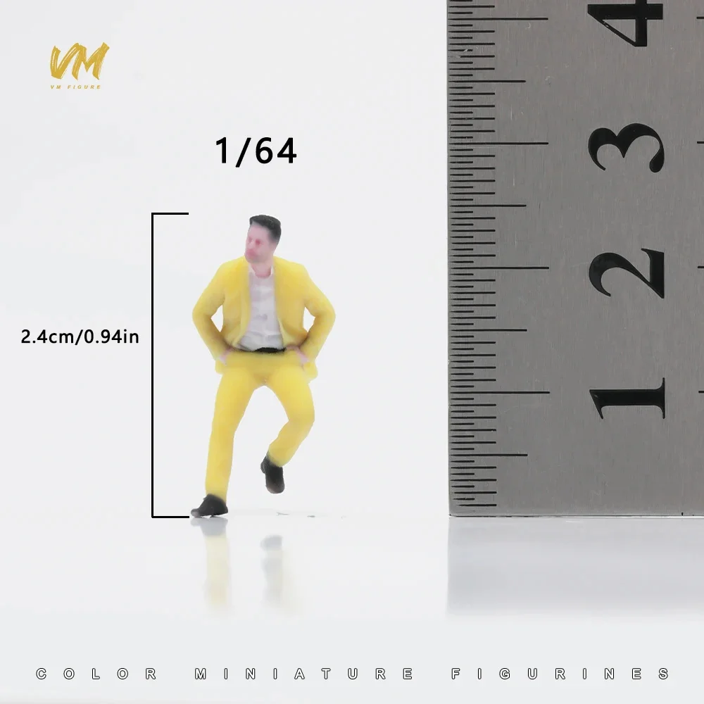 Miniaturfigur im Maßstab 1/64 Coole Business-Kleidung für junge Männer und Frauen 3D-Druck Mini-Puppe für Automodell-Dekoration und Ausstellung – Detail 20