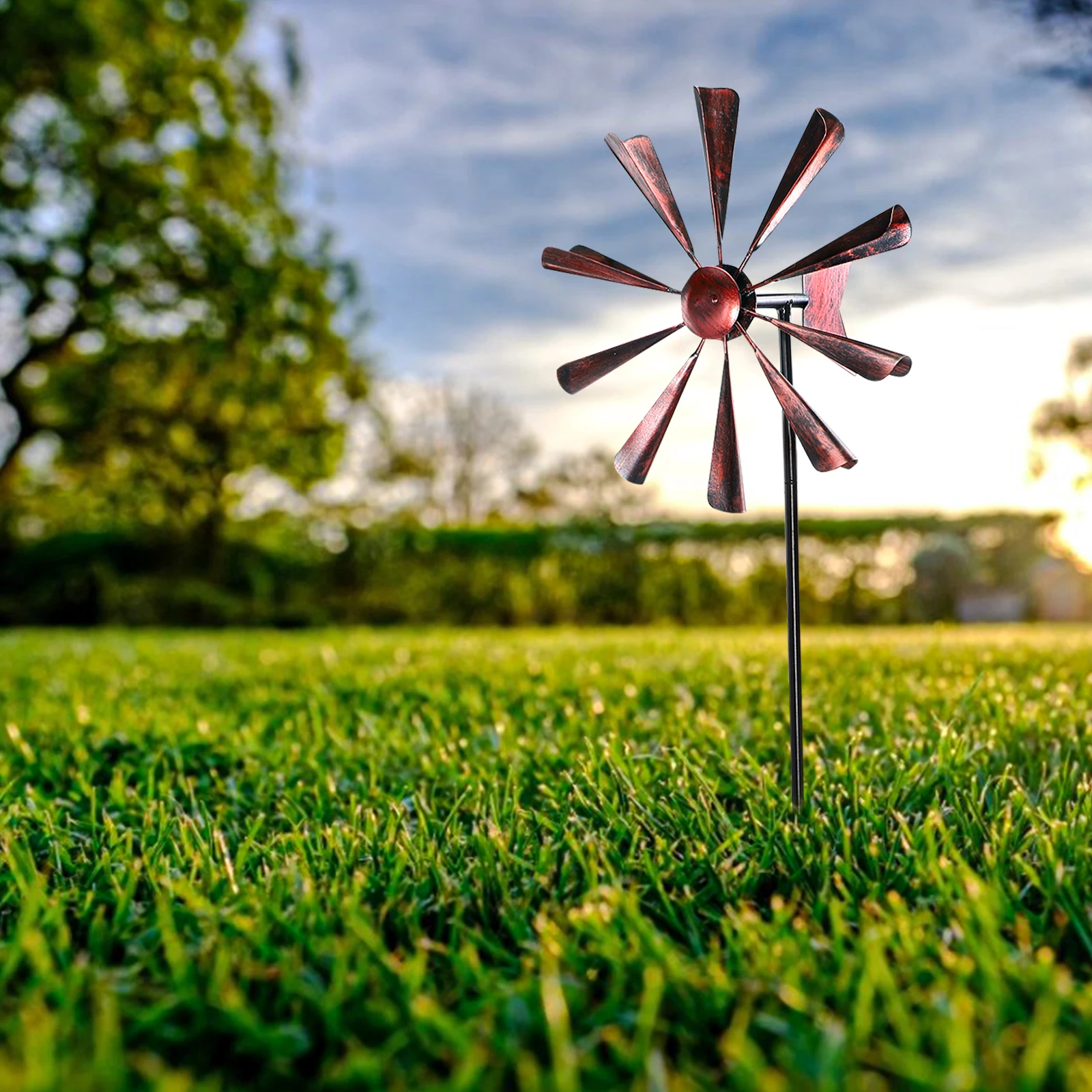 

Iron Windmill Elegant for High Garden Windmill Adornment Quality Long Lasting Gift Idea Outdoor Adornment Scene