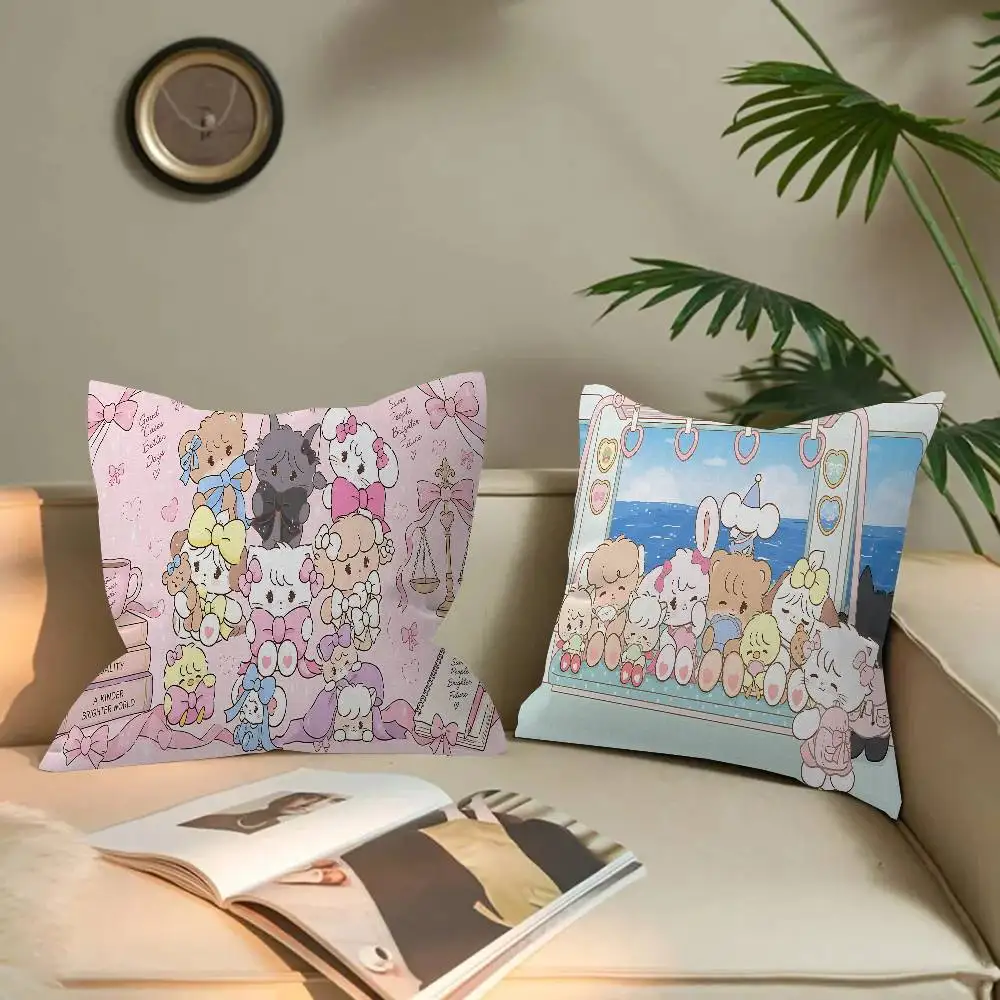 Cute M-Mikko I-Illustrations Pillow Anime Pillow Sofa Bed Head Pillow Cover Cushion Cover 45x45 cm Fashion