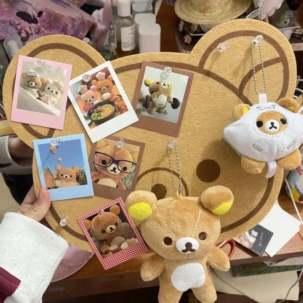 كارتون لطيف Rilakkuma ورأى مجلس صور جدار ورأى عنبر زخرفة خلفية معلقة القماش رسالة المجلس غير اللكم #3