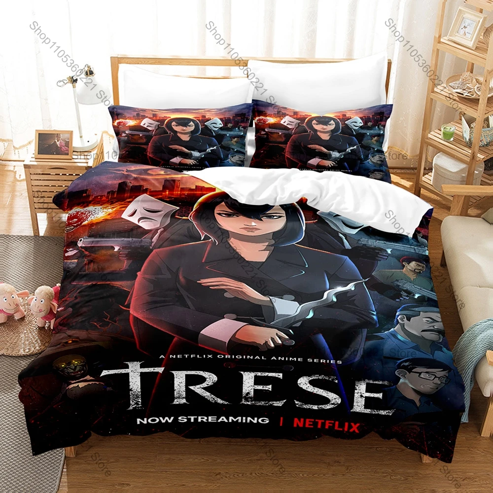 Cool Trese Bedding Set 3Pcs Philippine Urban Folklore Monster Pattern Comfort Bed Linen For Anime Fans All Season