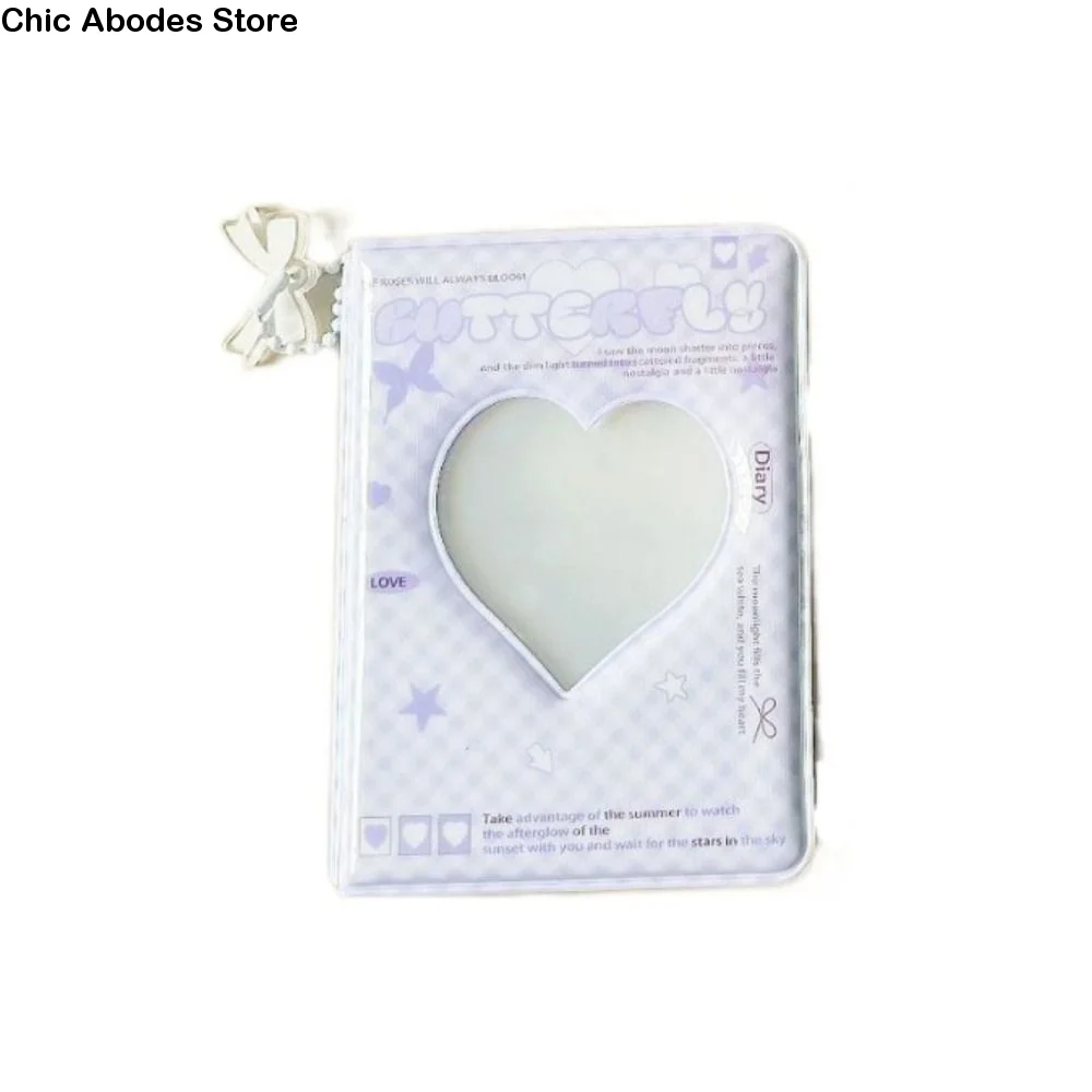 

3-inch Cute Mini Card Album Cartoon PVC Star-chasing Photo Album Hollow Design Storage Album Pendant Desktop