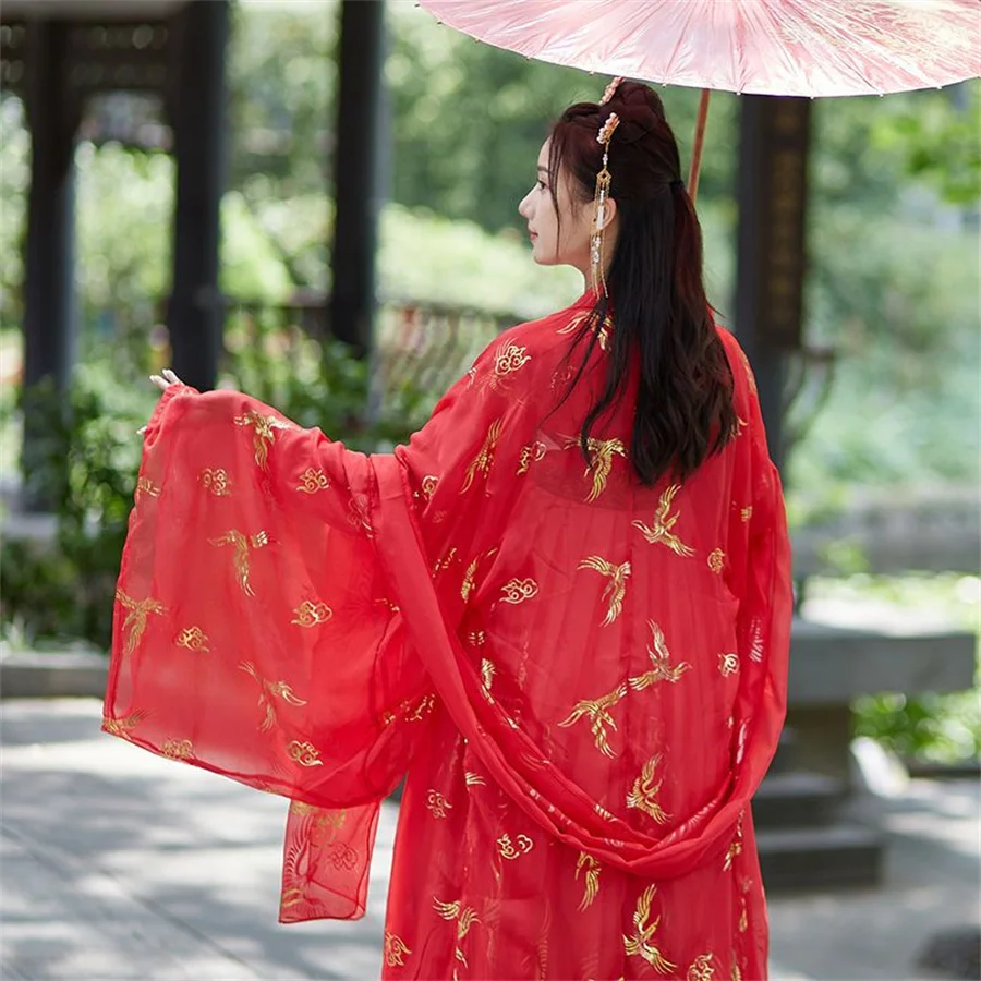 2023 traditionelles chinesisches Kleid für Frauen Phoenix Party Stickerei Cosplay Fee Hanfu Cheong sam Tanzjahr Kostüme für Mädchen