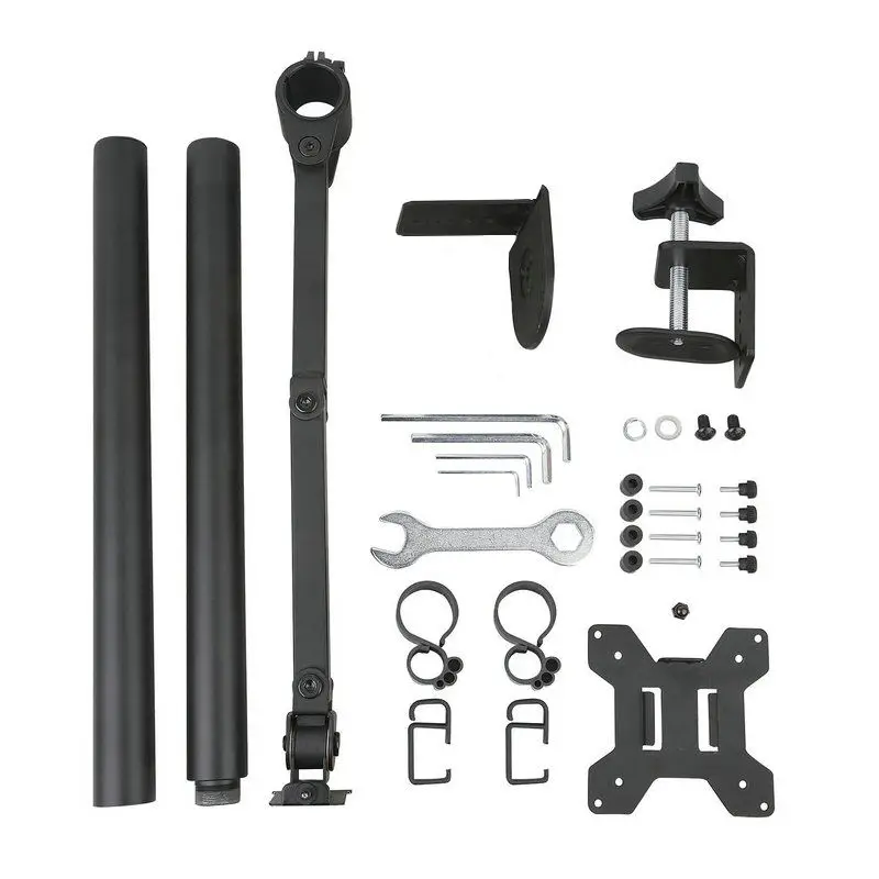 Soporte de Monitor de brazo largo ajustable para pantalla de ordenador de 15,6-32 pulgadas, elevador de altura, soporte VESA de escritorio