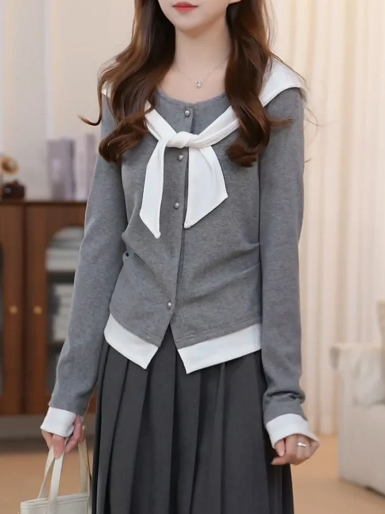 

Korean Sle Lazy Color Blo Knitwear Autumn New Faion plus Size Women's Top Long Sve Open Cardigan Versatile Casual Wear