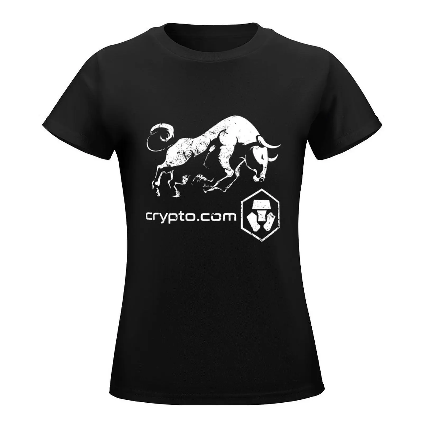 CRYPTO COM T-Shirt cute tops graphics Female clothing Women's tops