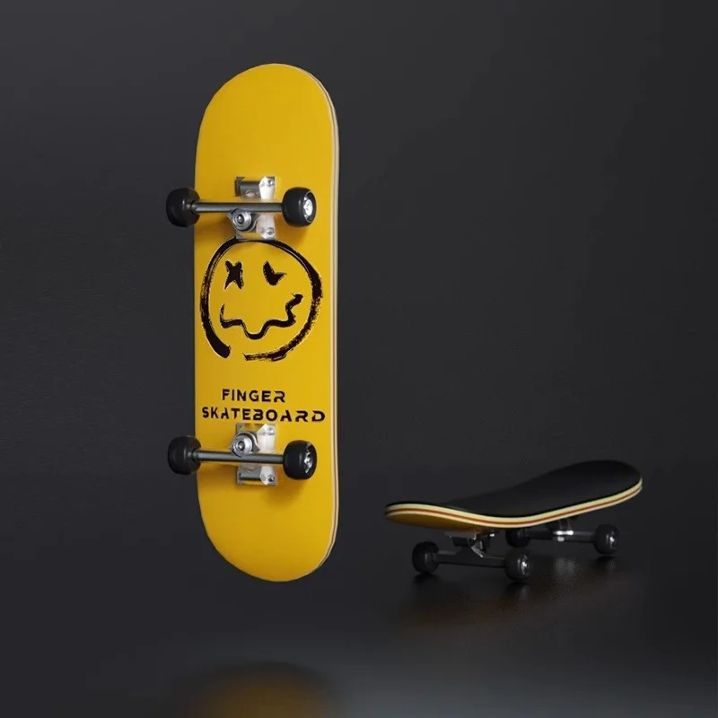 Professional Maple Wood Alloy Bearing Mini Finger Skateboard Toy Double Kick Board Children's Creative Gift Display Piece