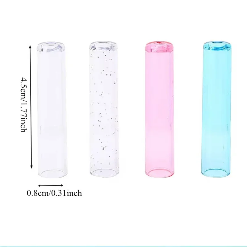 New 10Pcs/Set Transparent Plastic Pencil Cap Simple Colorful Pencil Extender Cute Pencil Protection Cap School Office Supplies