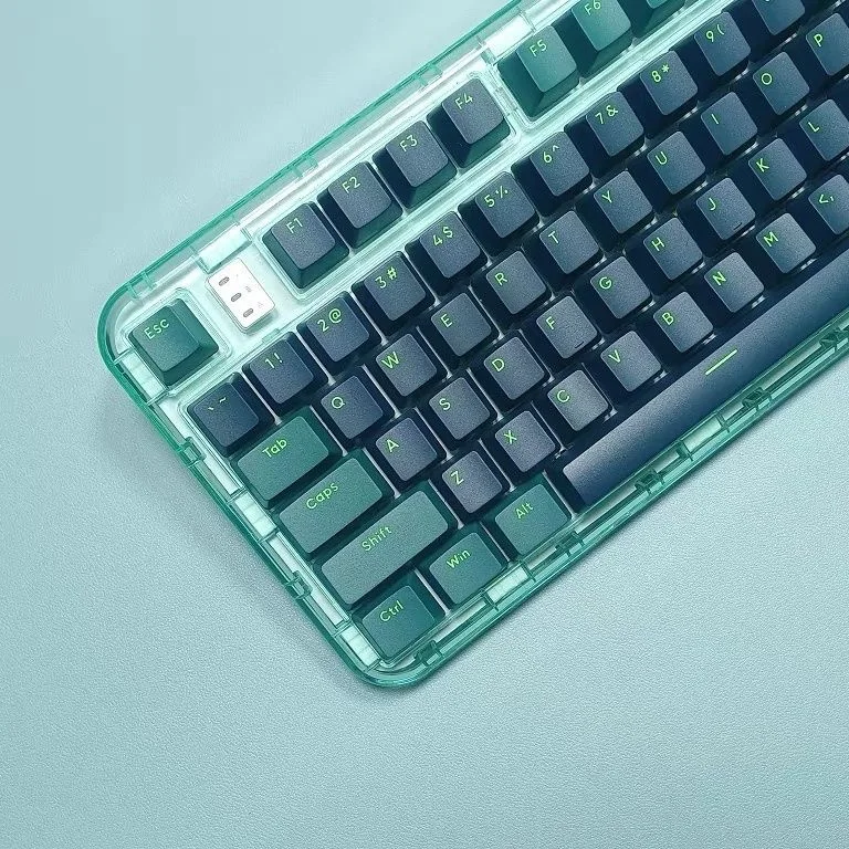 117คีย์ PBT แบบ double-shot keycaps 6.25U Black Green Key สำหรับแกนดาวเทียมคีย์บอร์ดเล่นเกมเชิงกล